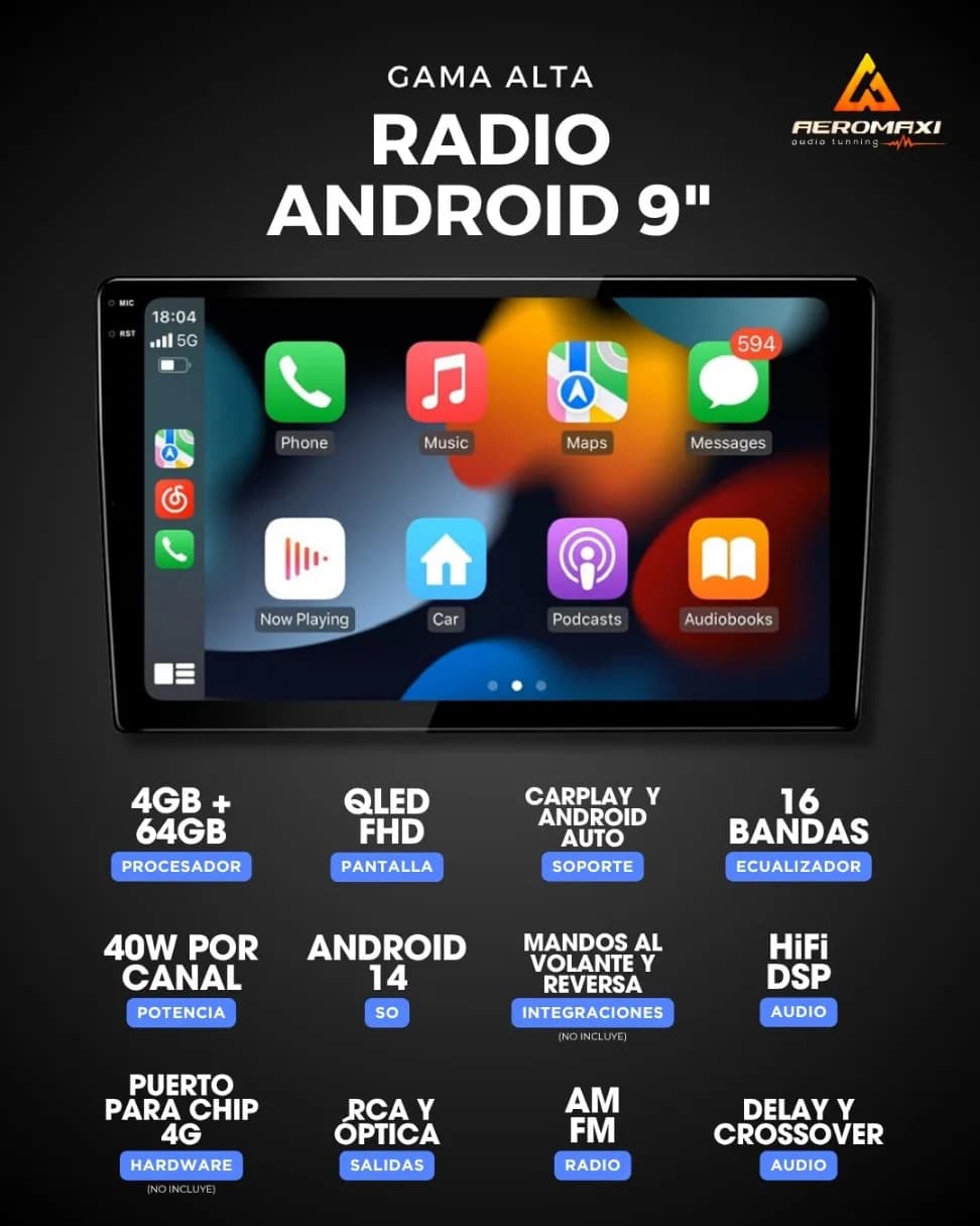 Radio Android Gama Alta 9"