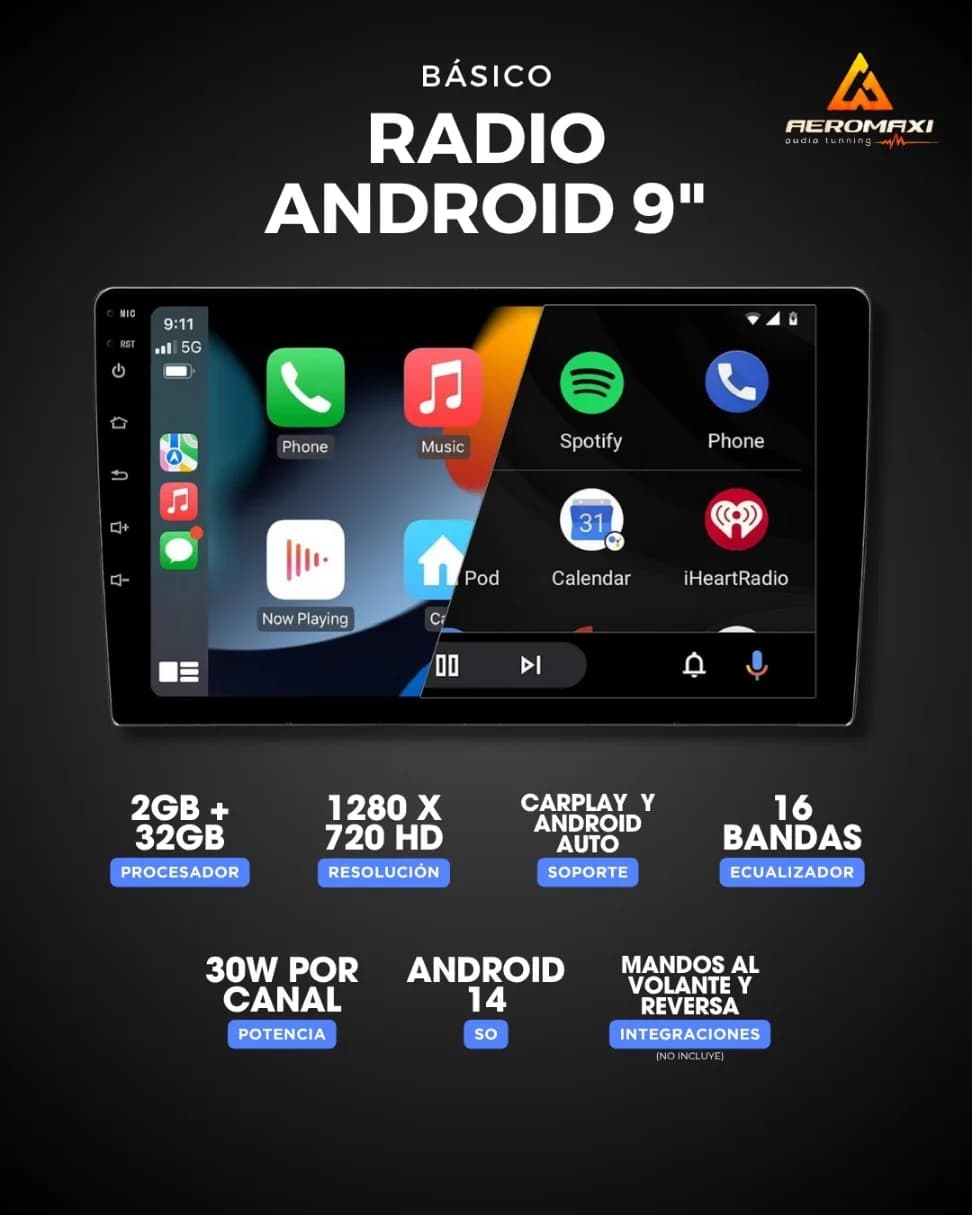 Radio Android Gama Básica 9"